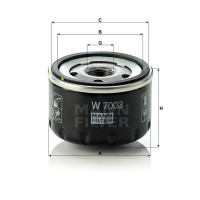 Фильтр масляный MANN-FILTER W 7003